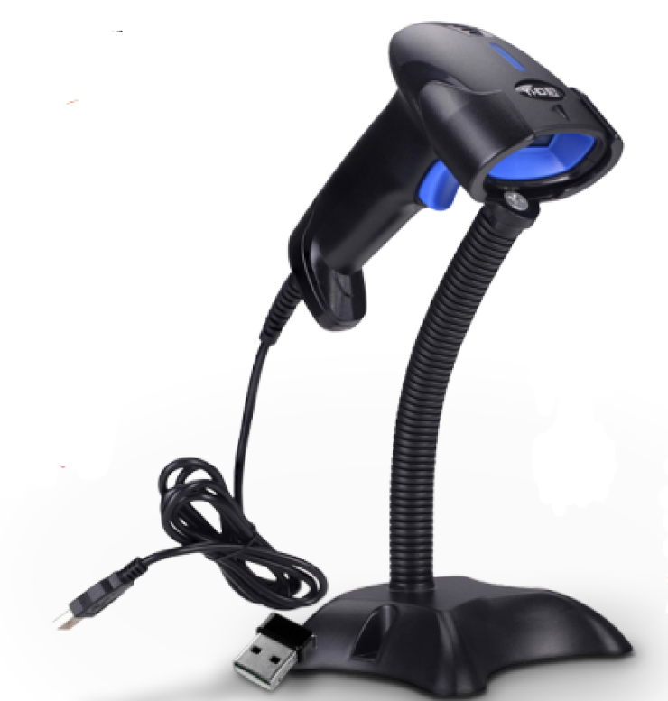 Lector de código de barras 1D y 2D inalámbrico con soporte – VLA-1100DW